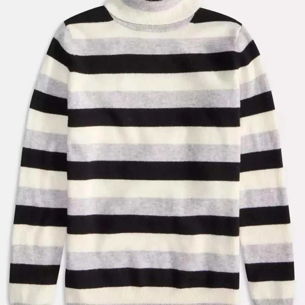 Charter Club Cashmere Multi-Striped Turtleneck Sweater|Size L - Picture 2 of 10